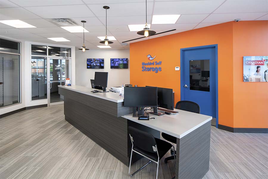 self storage facility front desk area toronto