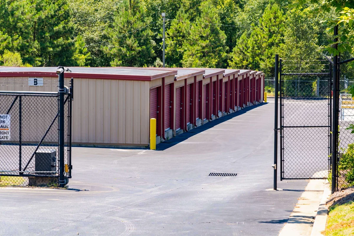 securely gated self storage facility